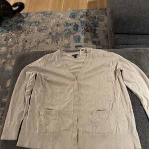 Torrid Cream V-Neck Cardigan